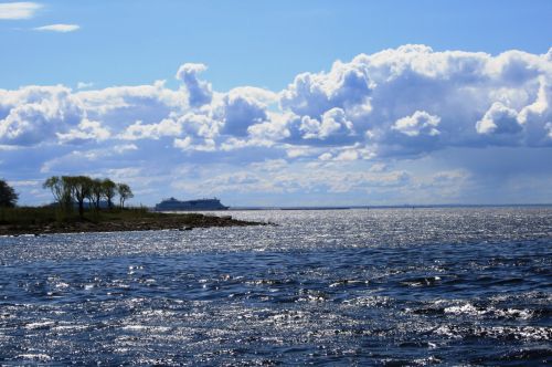 Vanduo,  Jūra,  Vandenynas,  Mėlynas,  Patarimas & Nbsp,  Žemė,  Debesys,  Nuostabus,  Išeinant Į Finlando Įlanką