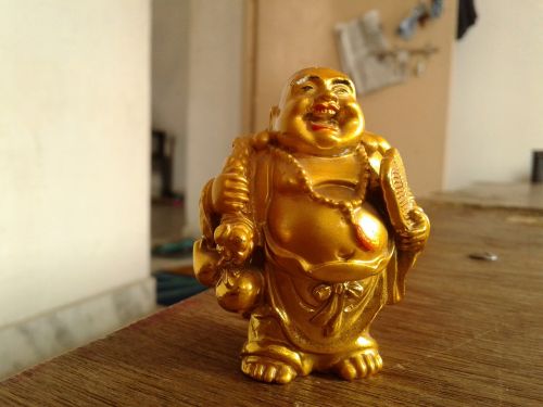 Auksas,  Skulptūra,  Statula,  Buda,  Laimė,  Be Honoraro Mokesčio