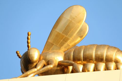 Auksinė Bite, Bičių, Auksas, Statula, Eureka Skydeck 88 Bokštas, Melburnas, Dangoraižis, Miestas, Metropolis, Orientyras, Australia