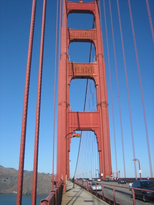 Auksiniai Vartai, San Franciskas, Kalifornija, Usa, Amerikietis, Auksinių Vartų Tiltas, Lankytinos Vietos, Francisco, Tiltas, Automobiliai, Kelias