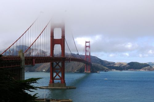 Auksinių Vartų Tiltas, San Franciskas, Migla, Kabantis Tiltas, Kalifornija, Amerikietis, Usa