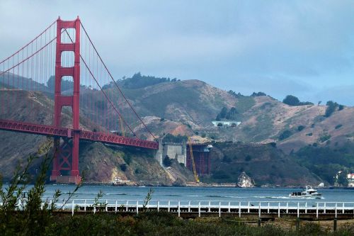 Auksinių Vartų Tiltas, San Franciskas, Kalifornija, Usa, Kraštovaizdis, Pastatas, Tiltas, Geležis
