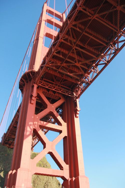 Auksinių Vartų Tiltas, San Franciskas, Įlanka, Ramiojo Vandenyno Regionas, Struktūra, Turistinis, Pakaba, Jūra, Kabelis