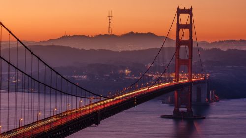 Auksinių Vartų Tiltas, San Franciskas, Įlanka, Kalifornija, Orientyras, Pakaba, Tiltas, Struktūra, Gabenimas, Panorama, Jungtinės Valstijos, Amerikietis, Ramiojo Vandenyno Regionas, Inžinerija, Usa