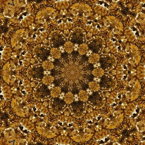 Auksas,  Pušis,  Kūgis,  Kaleidoskopas,  Modelis,  Auksinės Pušies Kūginės Kaleidoskopas