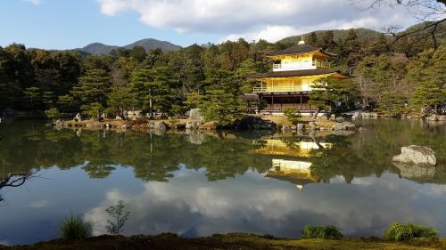 Auksinė Šventykla, Japonija, Kyoto, Ežeras
