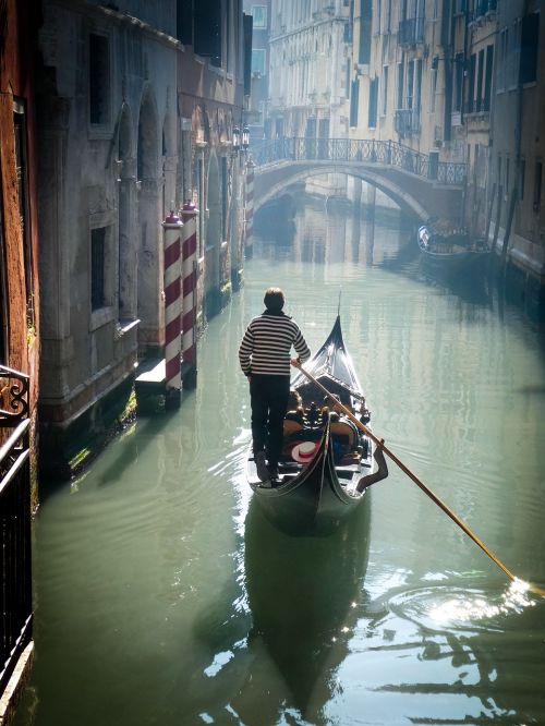 Gondola, Venecija, Italy, Kanalas, Romantiškas, Ispanų, Gondolieris, Venetian