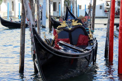 Gondola, Vanduo, Venecija, Kanalas, Romantiškas, Turizmas, Kanalo Grande