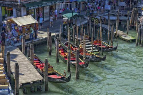 Gondolos, Venecija, Vanduo, Italy, Gondolieris, Venezija