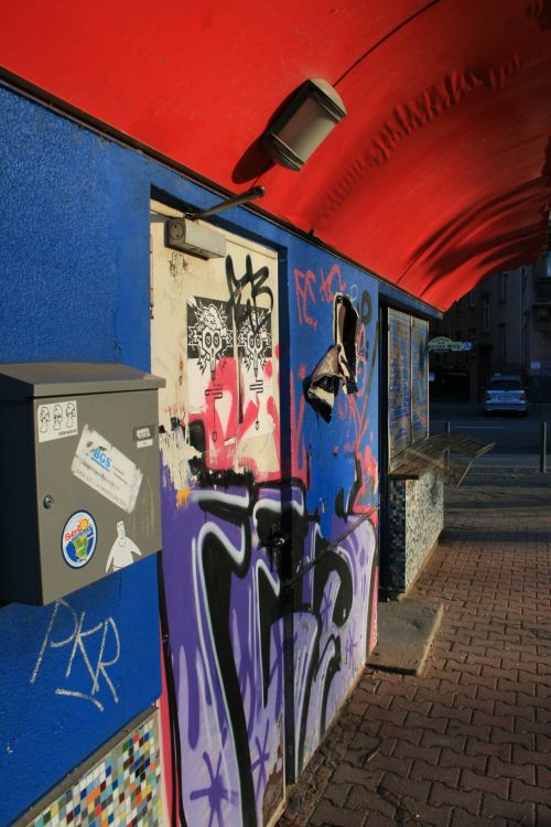 Frankfurtas,  Grafiti,  Pastatas,  Purškiamos,  Graffiti