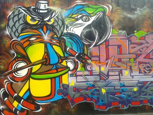 Grafiti, Menas, Gatvės Menas, Animacinio Filmo Herojus, Dažytos Sienos, Fjeras