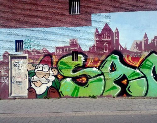 Grafiti, Negyvoji Siena, Siena, Fjeras, Fonas, Gnome, Miestas, Zwolle, Gatvės Menas