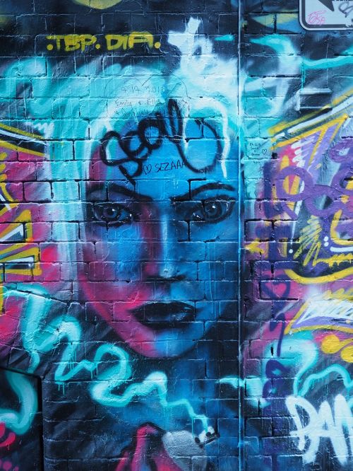 Grafiti, Melburnas, Veidas, Laneway, Gatvė, Alėja, Jaunimas, Lauke