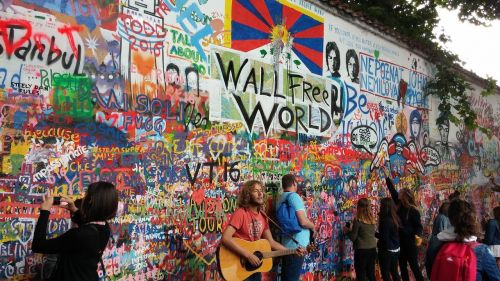 Grafiti, Populiari Kultūra, Lennon Siena, Prague, Kultūra, Protestas, Meno Kūriniai, Bitlai, Simbolis, Turizmas