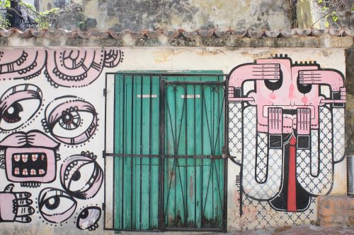 Grafiti, Fasadas, Havana, Kuba