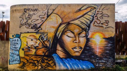 Grafiti, Žyma, Dažyti, Mergaitė, Siena, France, Marseille