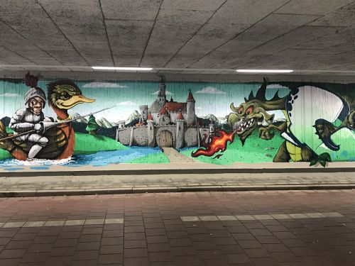 Grafiti, Eindhovenas, Drakonai, Tunelis