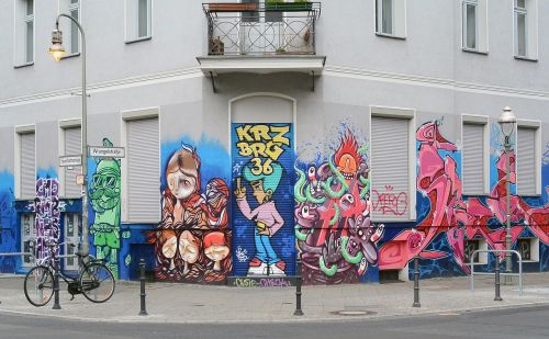 Grafiti, Gatvės Menas, Miesto Menas, Menas, Purkštuvas, Fjeras, Berlynas, Kreuzberg, Spalvinga