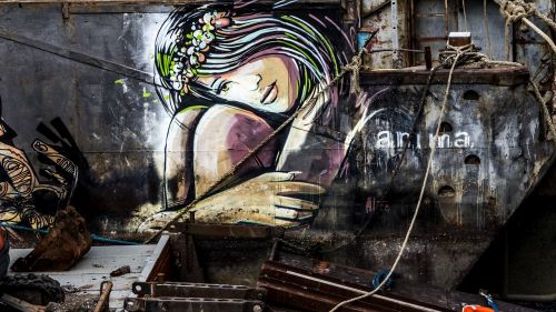 Grafiti, Moteris, Londonas, Miesto, Portretas, Gatvė