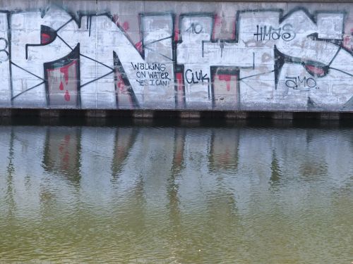 Grafiti, Vanduo, Veidrodis, Siena, Berlynas, Heckmano Krantas, Landwehrkanal