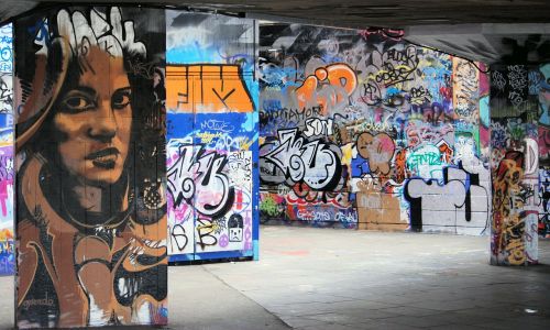 Grafiti, Fjeras, Pietinis Bankas, Undercroft, Londonas, Karalienės Elizabetų Salė