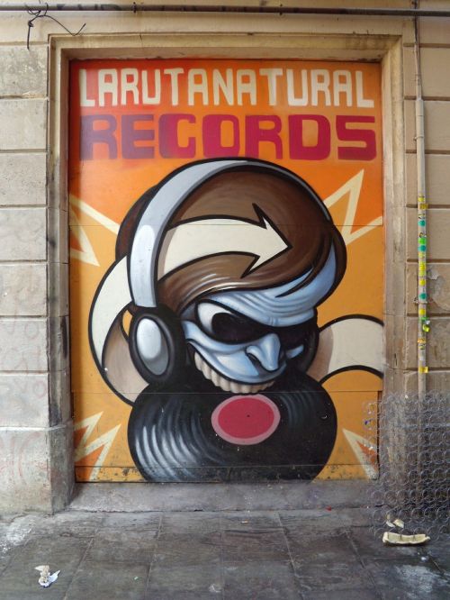 Grafiti, Barcelona, Gatvės Menas, Įrašų Parduotuvė, Įrašų Parduotuvė, Menas, Kultūra, Ispanija