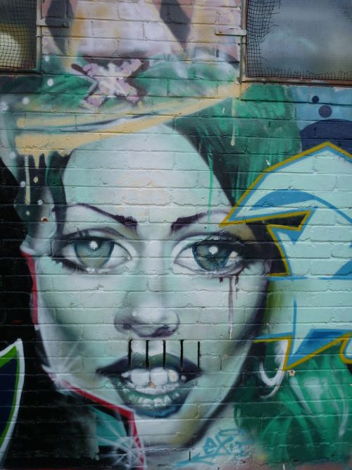 Grafiti, Gatvės Menas, Siena, Lady, Veidas