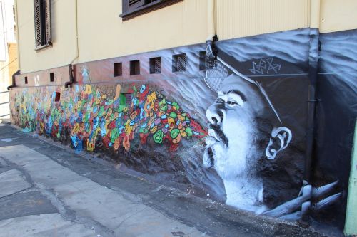 Grafiti, Siena, Dažymas, Fjeras, Miesto Menas, Gatvės Menas, Valparaiso