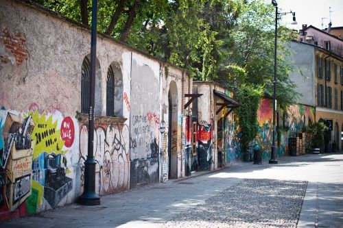 Grafiti, Milanas, Per Santa Croce, Siena, Dažyti, Menas, Spalva, Dažytos Sienos, Gatvės Menas