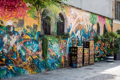 Grafiti, Milanas, Per Santa Croce, Siena, Dažyti, Menas, Spalva, Dažytos Sienos, Gatvės Menas