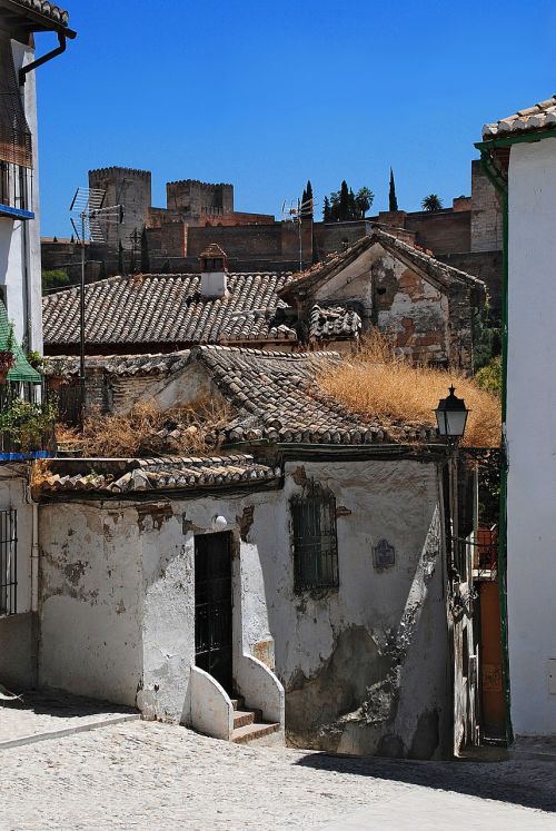 Granada, Albaicinas, Gatvė, Namas, Alhambra, Architektūra