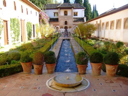 Granada, Generalife, Sodai, Andalūzija, Ispanija