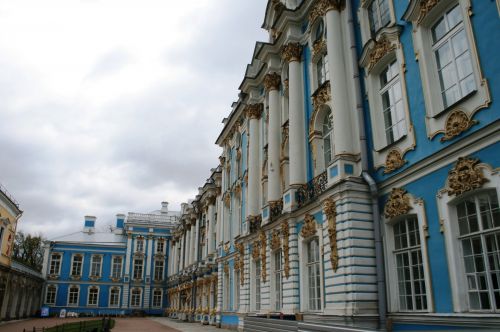 Rūmai,  Grand,  Balta & Nbsp,  Mėlyna,  Puikus,  Turtas,  Didysis Rūmai Tsarskoje Selo
