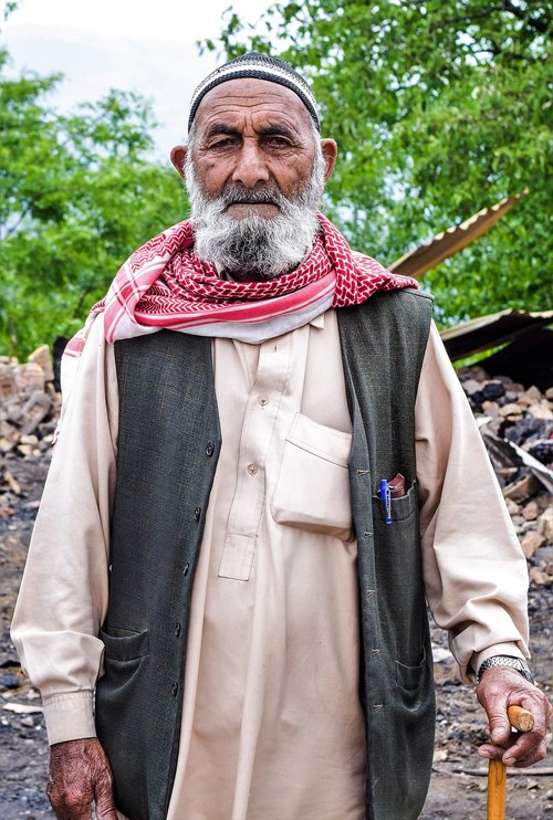 Seneliai,  Senas Vyras,  Pakistane,  Barzda