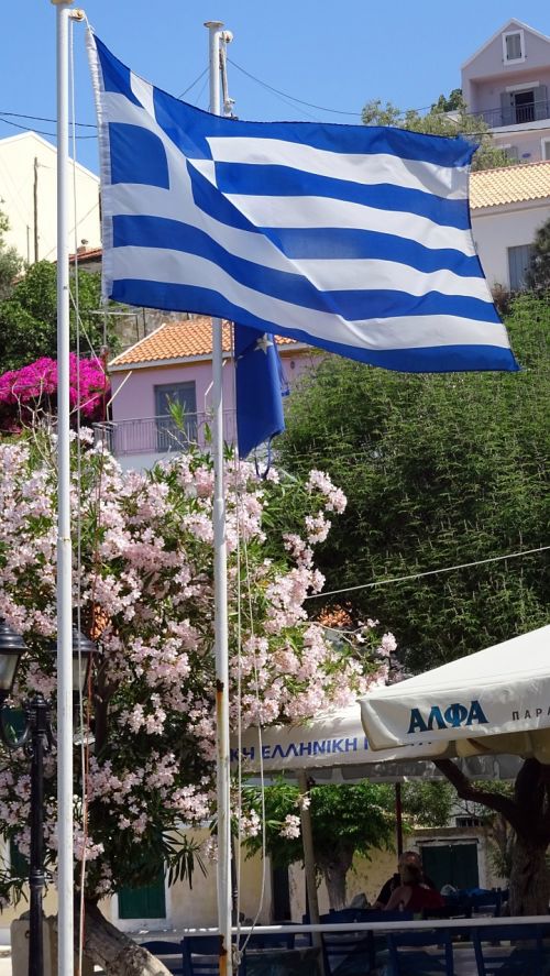 Graikija, Vėliava, Graikų Kalba, Nacionalinis, Mėlynas, Balta, Patriotizmas, Šalis