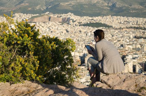 Graikija, Atėnas, Aropagas Kalnas, Skaitytojas, Miestas, Kraštovaizdis, Gamta