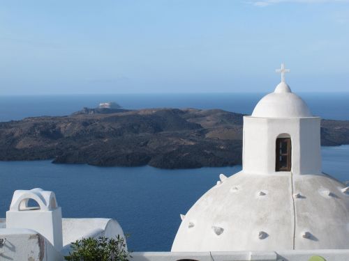 Graikija, Santorini, Bažnyčia, Kelionė, Graikų Kalba, Sala, Europa, Aegean, Kraštovaizdis