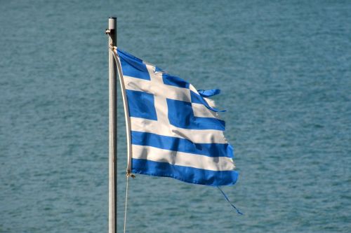 Graikija,  Krizė,  Vėliava,  Nugriauti,  Be Honoraro Mokesčio