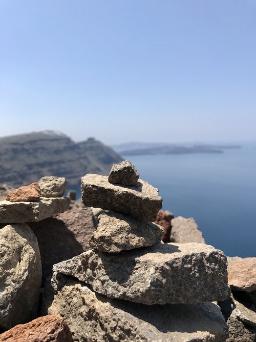 Graikija,  Santorini,  Akmenys,  Pakrantės,  Kraštovaizdis,  Uolos,  Jūra