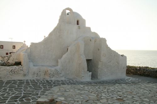 Graikų Kalba,  Sala,  Mykonos,  Bažnyčia,  Graikų Salos Mykonos Bažnyčia