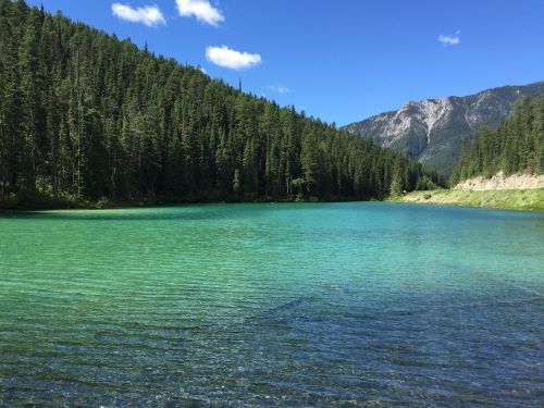 Žalias, Ežeras, Kalnas, Lauke, Gamta, Kanada