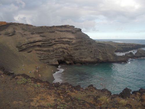 Žalia Smėlis, Papakōlea Paplūdimys, Hawaii, Didžioji Sala, Šlifavimo Kūgis