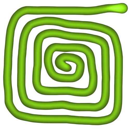 Žalias,  Spiralė,  3D,  Ranka,  Piešimas,  Žalia Spiralė