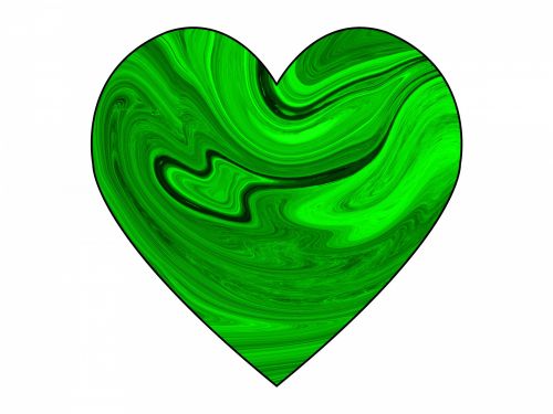 Swirly,  Deformuoti,  Širdis,  Valentine,  Valentino Diena & Nbsp,  Meilė,  Žalias,  Žalia Sūkurinė Širdis 2
