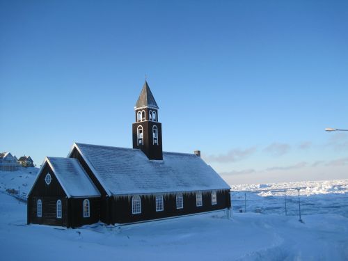 Grenlandija, Ilulissat, Bažnyčia, Pole, Šaltas, Sniegas, Ledas