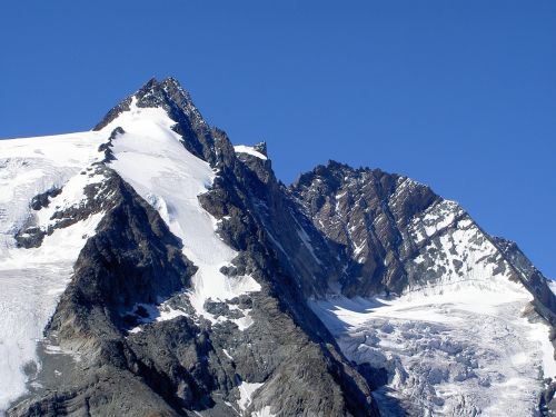 Grossglockner, Franzjosef Aukštis, Karintija, Kalnas, Sniegas, Viršuje