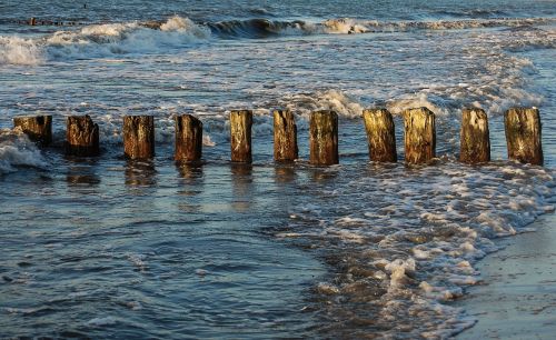 Groynes, Jūra, Baltijos Jūra, Banga, Putos