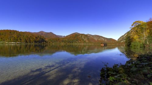 Grünau, Almsee, Austria, Aukštutinė Austrija, Bergsee, Almtalas, Ruduo