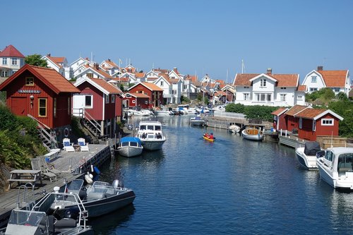 Grundsund,  Vakarinės Pakrantės,  Vasara,  Žvejybos Nameliai