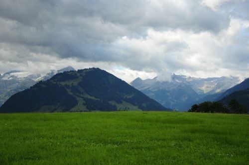 Gstaad,  Kalnas,  Šveicarija,  Vasara